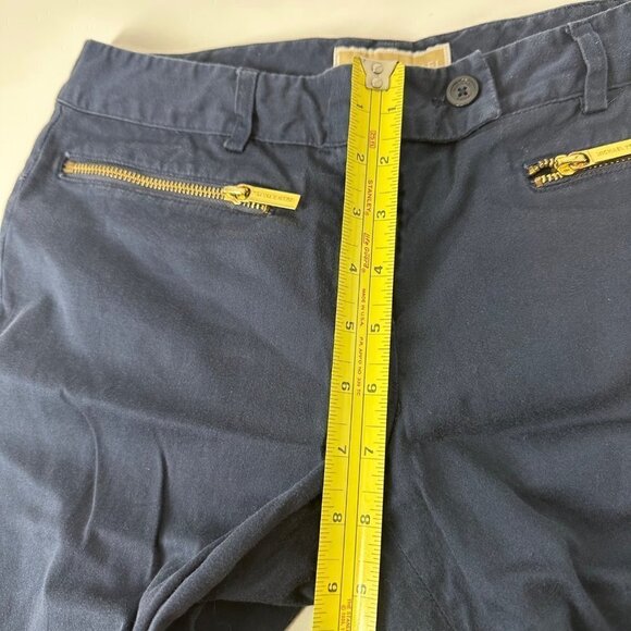 Michael Kors Bermuda Shorts Gold Zipper Closure Front Pockets Cotton Blend 4 - Picture 5 of 9